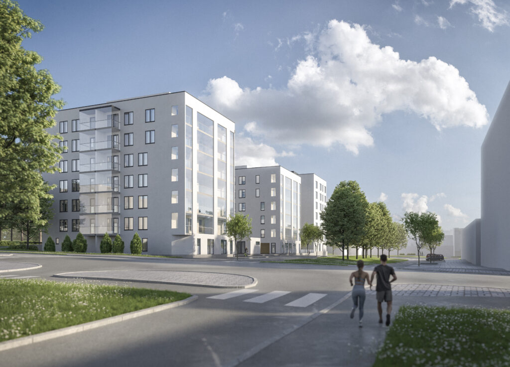 Jyväskylä Vesmannintie havainnekuva kerrostalosta