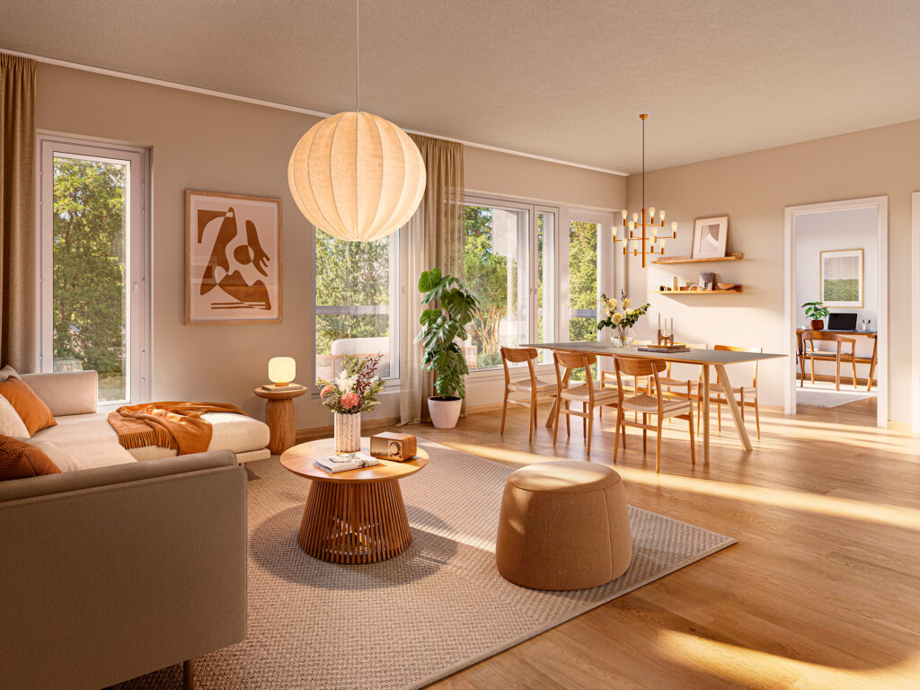 Laajalahden Pääsky neliö kuvituskuva